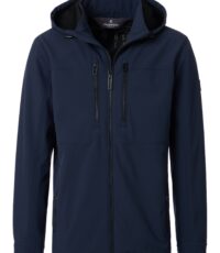 Casa Moda soft shell jack blauw afneembare capuchon
