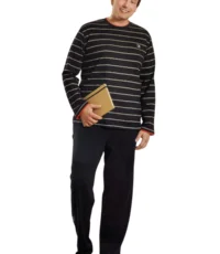 Liversy pyjama zwart gestreept.