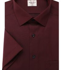 Marvelis overhemd korte mouw bordeauxrood design