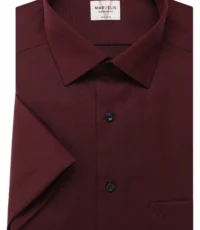Marvelis overhemd korte mouw bordeauxrood design