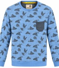 No Excess sweater blauw met vlinders design