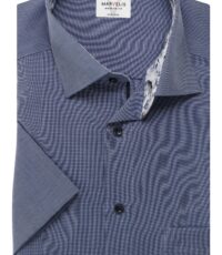 Marvelis overhemd korte mouw blauw dessin