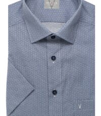 Marvelis overhemd korte mouw blauw fantasie dessin