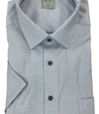 Marvelis overhemd korte mouw lichtblauw dessin