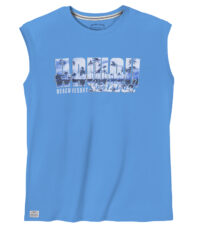 Redfield mouwloos t-shirt blauw Hawaii