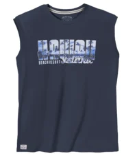 Redfield mouwloos t-shirt donkerblauw Hawaii 3XL t/m 8XL