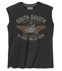Redfield mouwloos t-shirt zwart South Dakota 3XL t/m 8XL