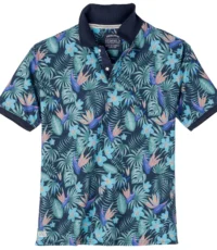 Redfield poloshirt donkerblauw flora design