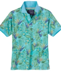 Redfield poloshirt turquoise flora design 3XL t/m 8XL