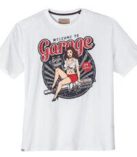 Redfield t-shirt wit Welkom To Garage 3XL 4XL 5XL
