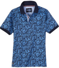 Redfield poloshirt blauw bloem design 4XL t/m 8XL