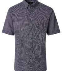 Casa Moda overhemd korte mouw blauw dessin