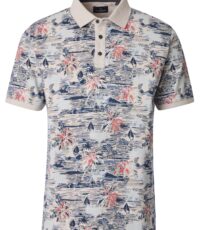 Casa Moda poloshirt blauw zeilbootjes
