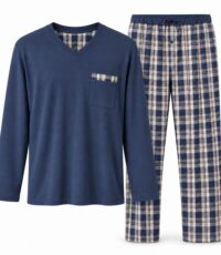 Carl Ross grote maat pyjama blauw geruit