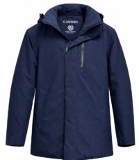 Canson winter parka jack donkerblauw met afneembare capuchon aquatex
