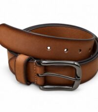 M.O.G. lederen riem cognac 4 cm breed extra lange lengtes