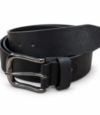 M.O.G. lederen riem zwart 4 cm breed