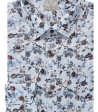 Marvelis grote maat overhemd blauw fantasie dessin