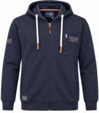 Redfield hoodie sweat vest donkerblauw borstzak met rits t/m 10XL