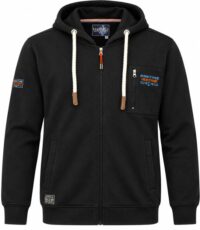 Redfield hoodie sweat vest zwart borstzak met rits