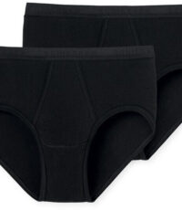 Schiesser zwarte heren slip met gulp 2 stuks