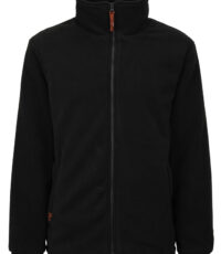 Brigg mouwlengte7 fleece jack met voerring zwart