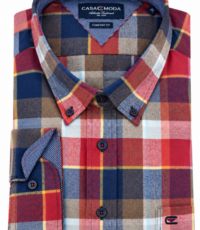 Casa Moda grote maat overhemd lange mouw multi color ruit flanel 7XL