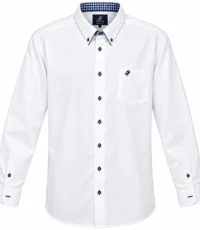Culture overhemd lange mouw wit dubbele kraag button down