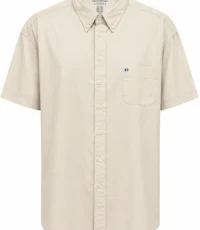 Giordano grote maat overhemd korte mouw beige 7XL