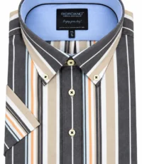 Giordano grote maat overhemd korte mouw lengte streep 7XL