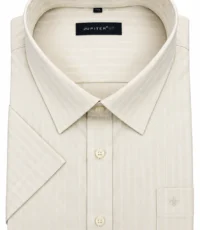 Jupiter overhemd korte mouw beige lengte streepje 7XL