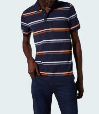 Pierre Cardin poloshirt korte mouw blauw gestreept