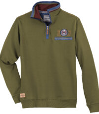 Redfield grote maat sweater olijfgroen Nature.